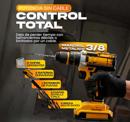 Talladro M380 Profesional | INALÁMBRICO | ¡Máxima potencia y rendimiento!